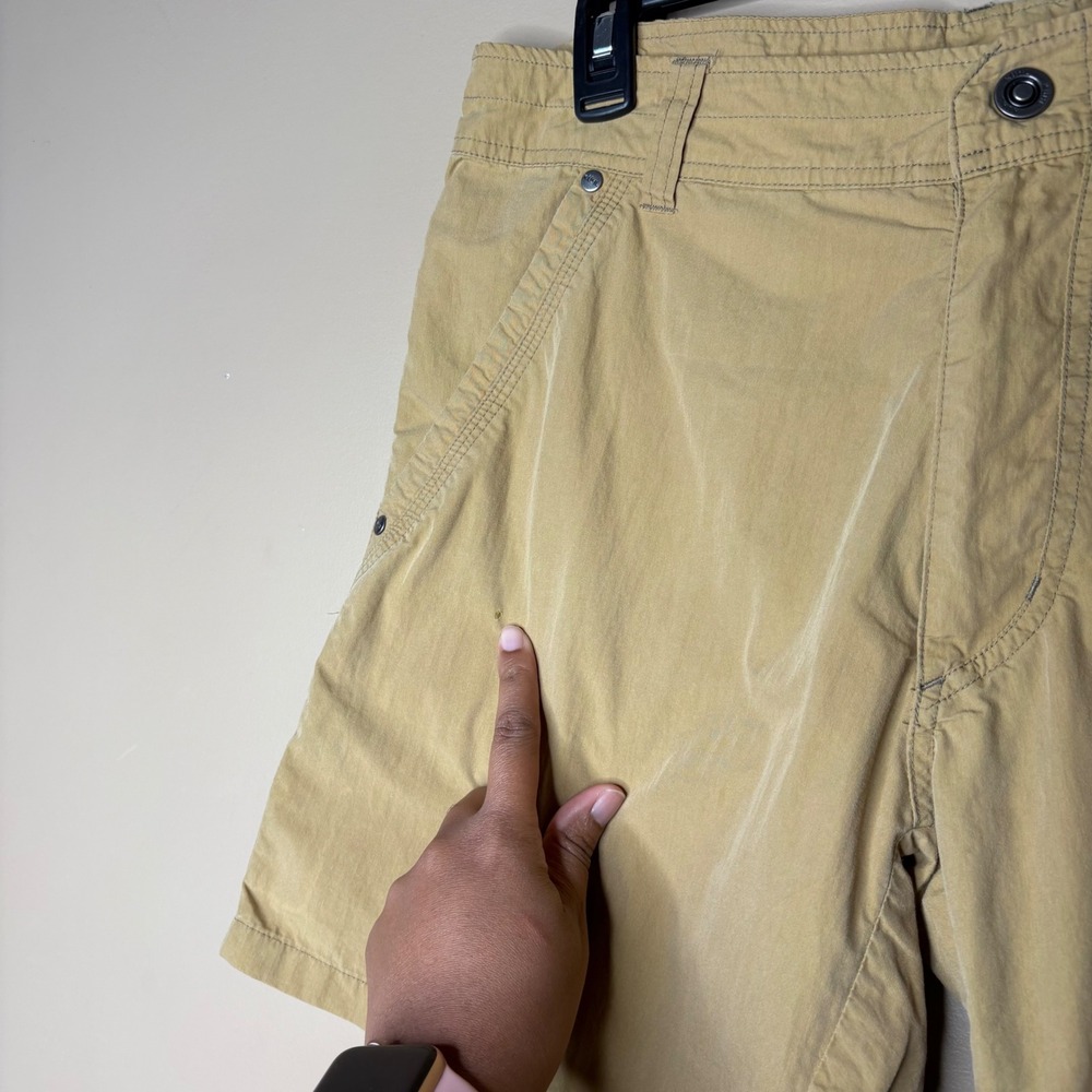 Kuhl Mens Khaki Hiking Shorts Size 32 Cotton Nylon Utility Trail Gorpcore Tan - Picture 7 of 11